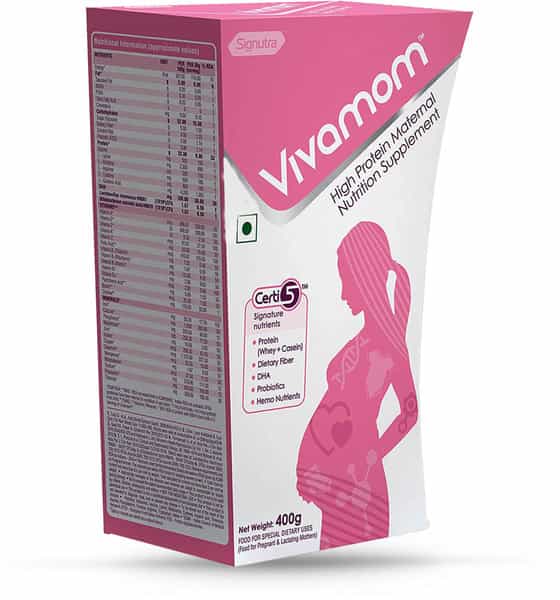 Vivamom Kesar Badam Maternal Nutrition Drink Refill Of 400 G