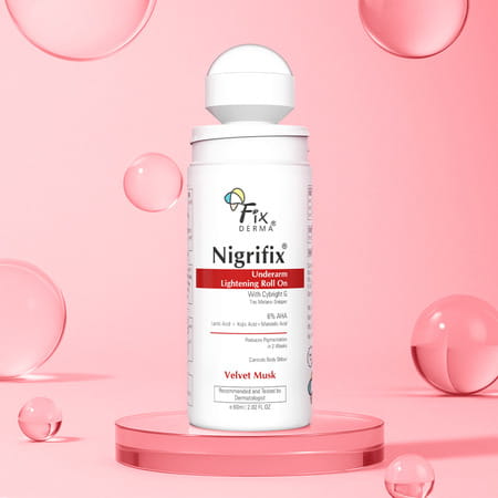 Fixderma Nigrifix Underarm Velvet Musk Roll On Brightenss Underarm For Sensitive Skin 60 Ml
