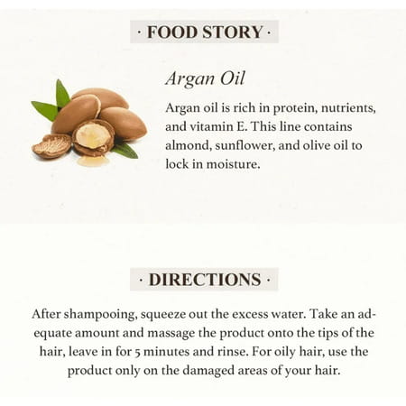 Skinfood Argan Oil Silk Plus Hair Essence - Restores Shine - Brittle Hair - Control To Dry - 110ml