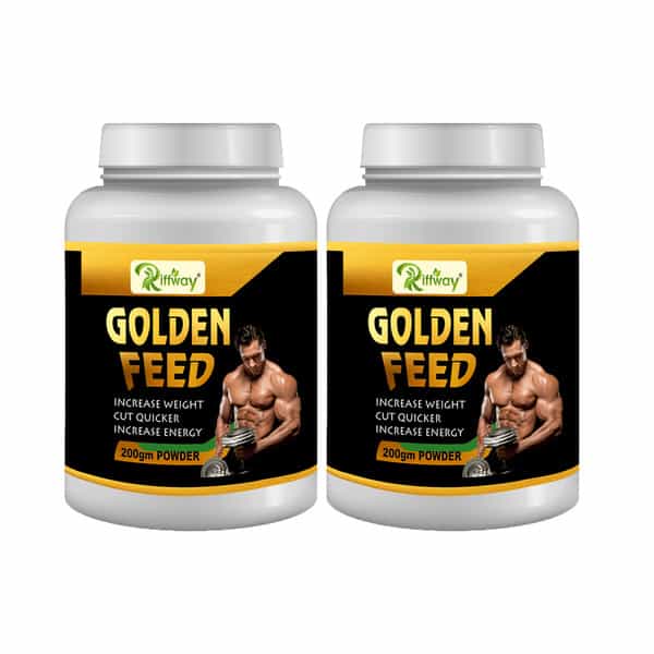 Riffway Golden Feed Weight Gain Powder | Improve Your Physical Strength & Stamina (2X200gm)