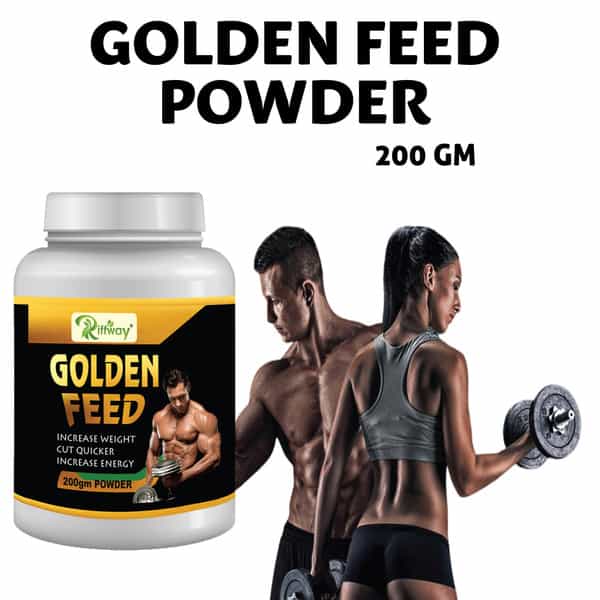 Riffway Golden Feed Weight Gain Powder | Improve Your Physical Strength & Stamina (2X200gm)