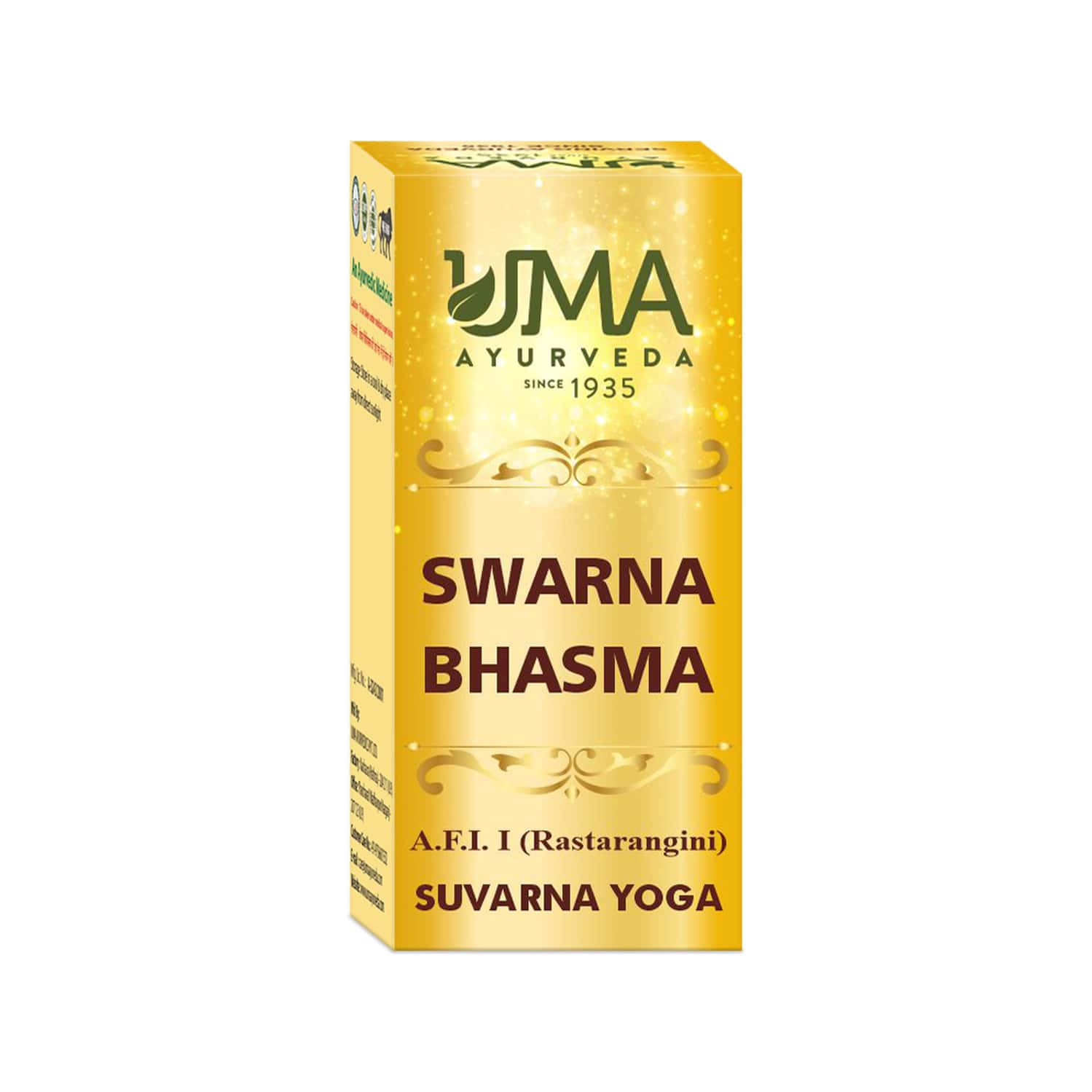 Uma Ayurveda Swarna Bhasma Ayurvedic Powder 500 Mg