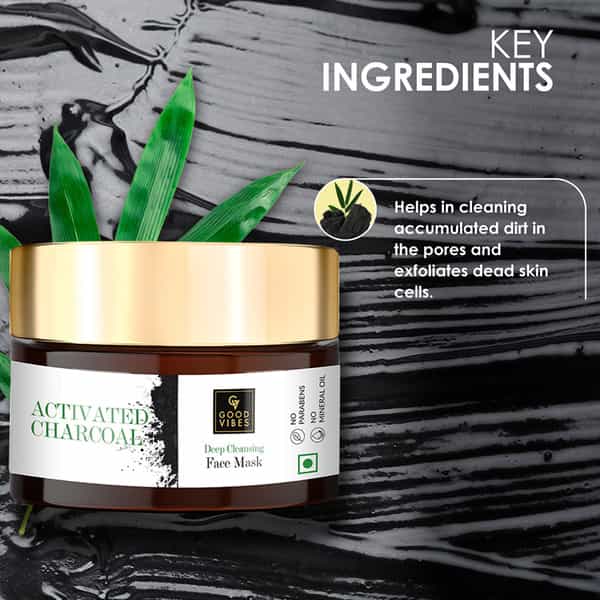 Good Vibes Deep Cleansing Face Mask - Activated Charcoal - 50 Gm