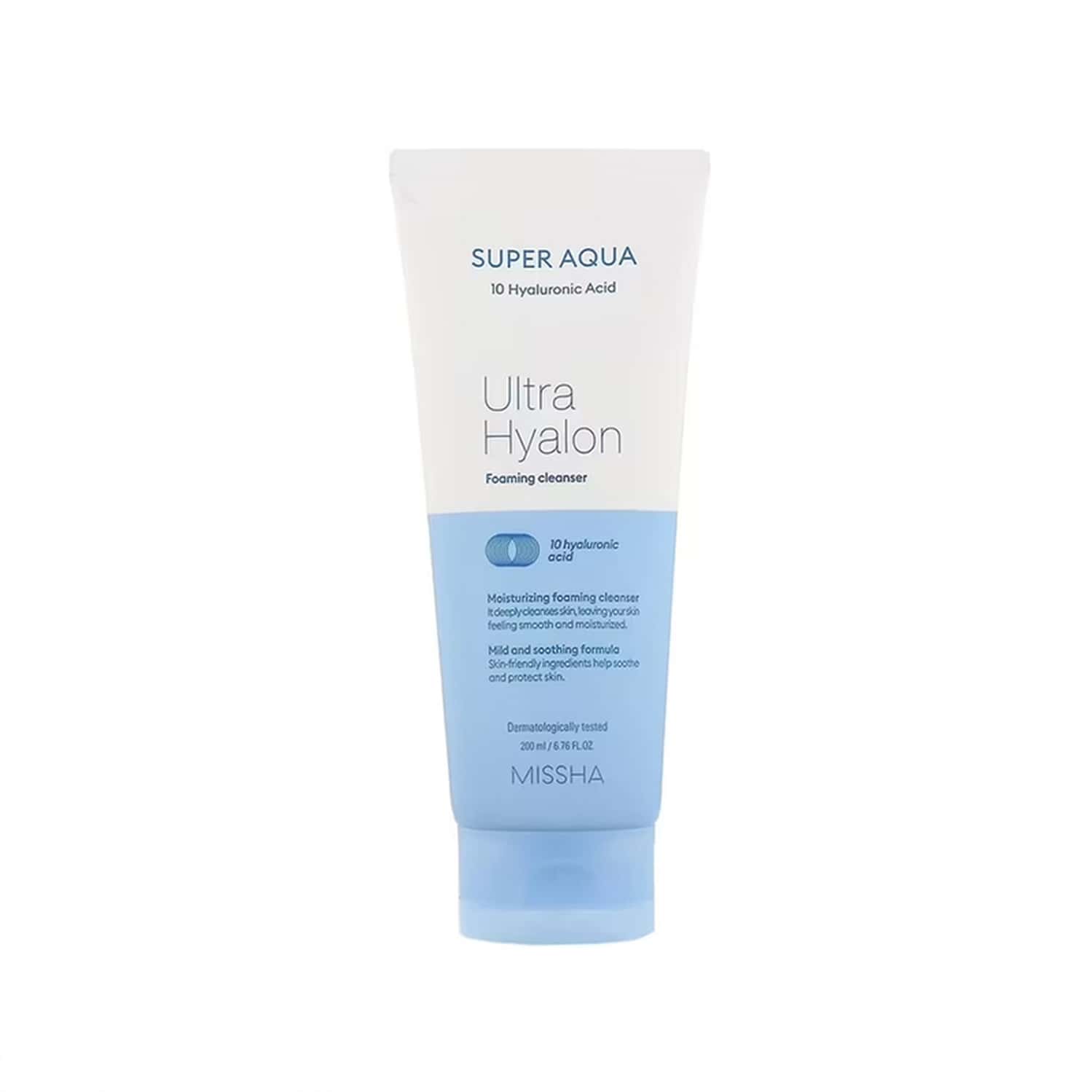 Missha Super Aqua Ultra Hyalron Foaming Cleanser - Korean Face Cleanser - Korean Skincare - 200ml