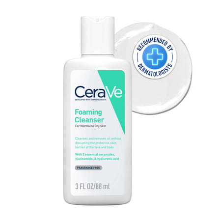 Cerave Foaming Daily Gel Cleanser For Normal To Oily Skin - 88ml