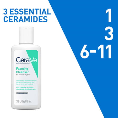 Cerave Foaming Daily Gel Cleanser For Normal To Oily Skin - 88ml