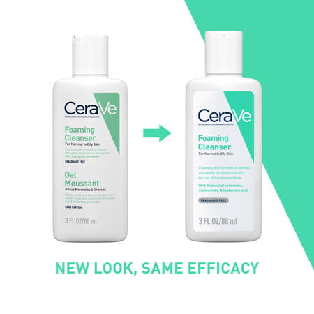 Cerave Foaming Daily Gel Cleanser For Normal To Oily Skin - 88Ml