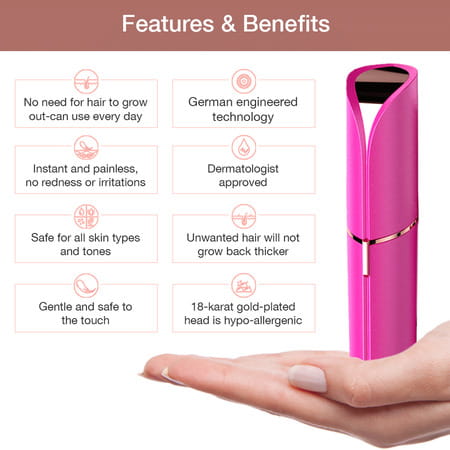 Finishing Touch Flawless Face Pink Crystal Uk Hair Removal