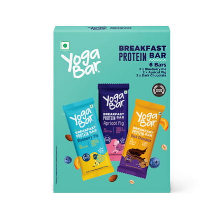 Yogabar Brekafast Bars Variety Pack Of 6