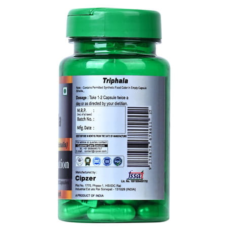 Cipzer Triphala 30 Capsules | Supports Digestion| Liver Health & Overall Wellness