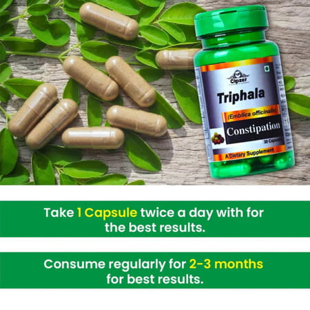 Cipzer Triphala 30 Capsules | Supports Digestion| Liver Health & Overall Wellness