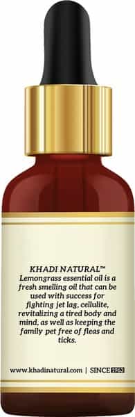 Khadi Natural Lemongrass Essential Oil 15 Ml