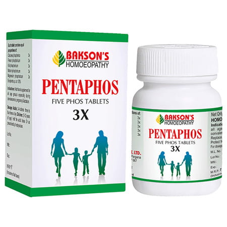 Baksons Homoeopathy Pentaphos Tablet 3x 100 No's
