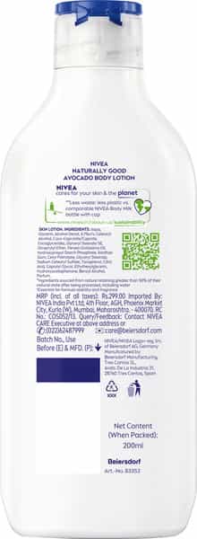 Nivea Naturally Good Natural Avocado Body Lotion - 200 Ml