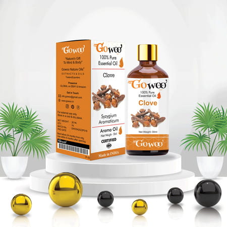 Go Woo 100% Pure Clove Bud Pure And Virgin Oil Therapeutic Grade 30 Ml