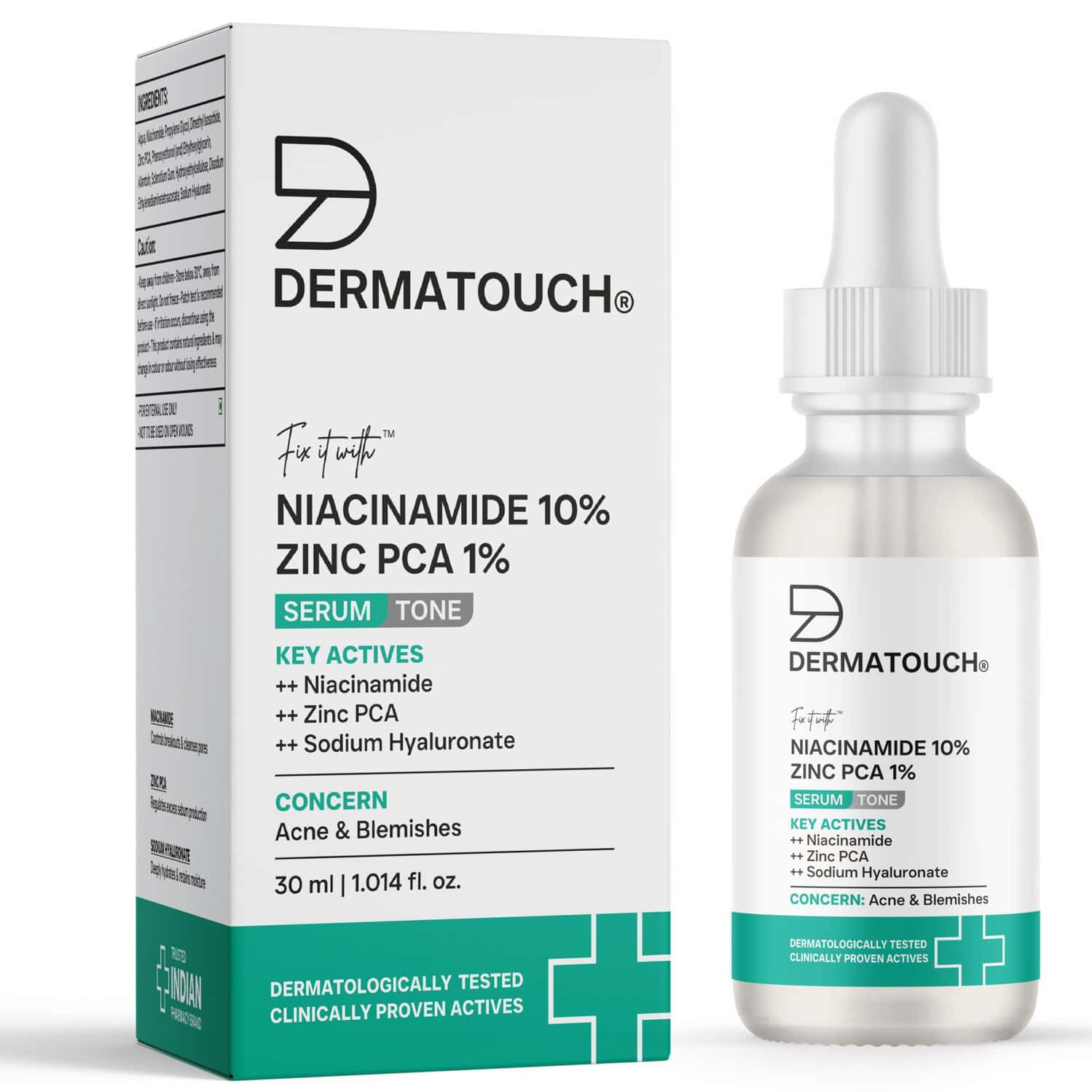 Dermatouch 10% Niacinamide Serum For Acne & Blemishes| Oil Balancing | For Acne Prone Skin |30ml