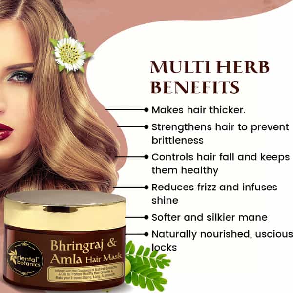 Oriental Botanics Bhringraj & Amla Hair Mask- 200 Ml