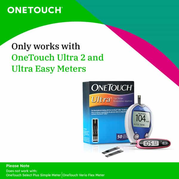 Onetouch Ultra Test Strips | 2 Packs Of 50 Strips Each (Total 100 Strips)