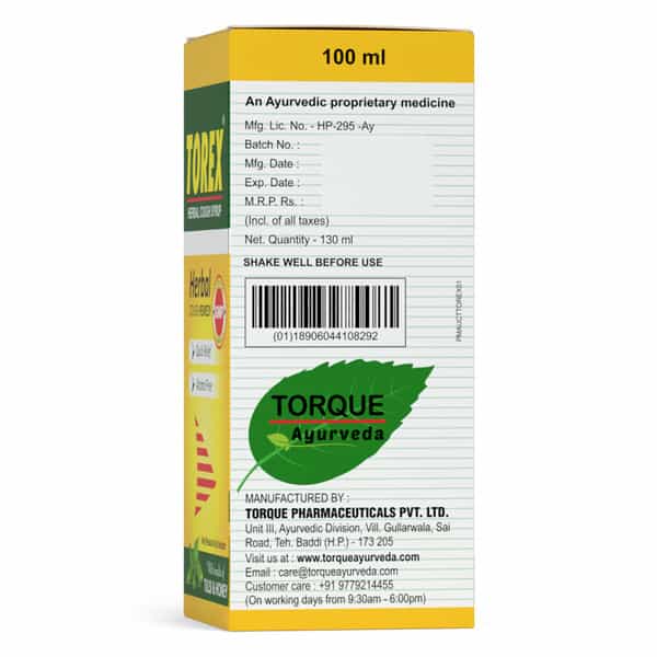 Torex Herbal Cough Syrup | 100Ml - Pack Of 1