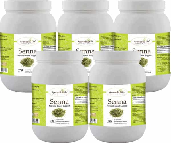 Al-Ayurvedic Life Senna Capsules - 700 Capsules Value Pack Of 5
