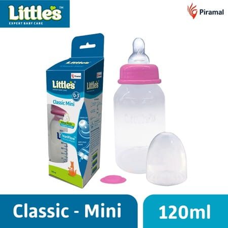 Little'S Classic Mini Pink Feeding Bottle - 120ml