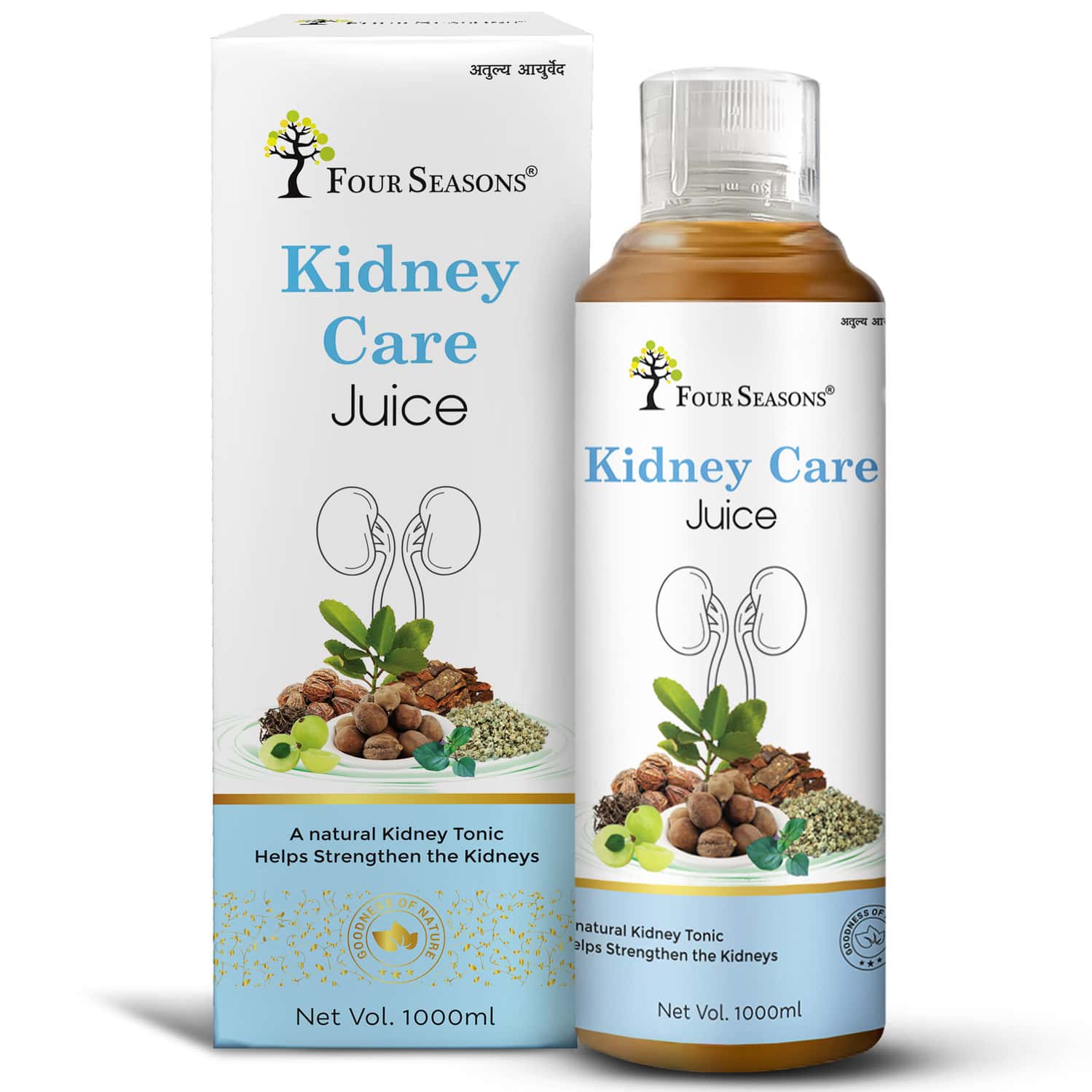 Four Seasons Kidney Care Juice 1l | Kidney Detox | Enriched 21+ Natural Herbs | No Added Sugar
