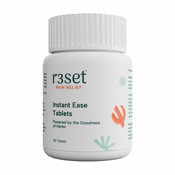 R3set 100% Natural Pain Relief Tablets | For Joint - Muscle - Knee - Neck & Nerve Pain | 30 Units