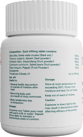 R3set 100% Natural Pain Relief Tablets | For Joint - Muscle - Knee - Neck & Nerve Pain | 30 Units