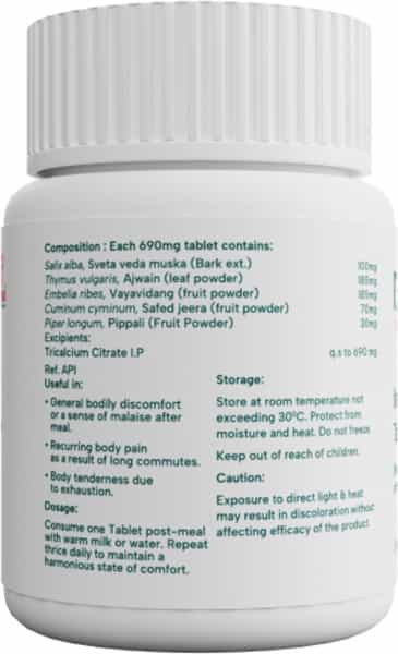 R3set 100% Natural Pain Relief Tablets | For Joint - Muscle - Knee - Neck & Nerve Pain | 30 Units