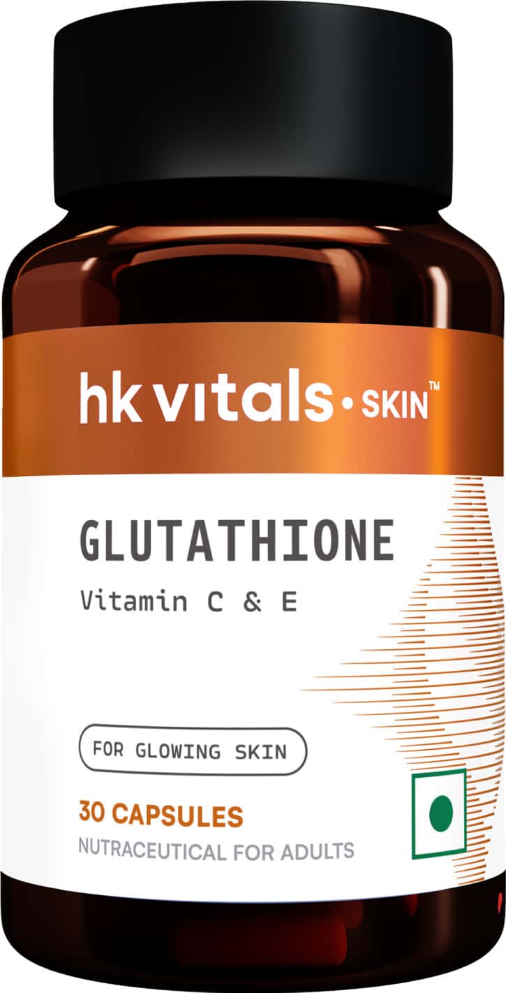 Buy HK VITALS GLUTATHIONE (30 VEG CAPSULES) | WITH VITAMIN C & E | BIOTIN