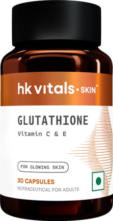 Hk Vitals Glutathione (30 Veg Capsules) | With Vitamin C & E | Biotin | For Skin Glow And Hydration