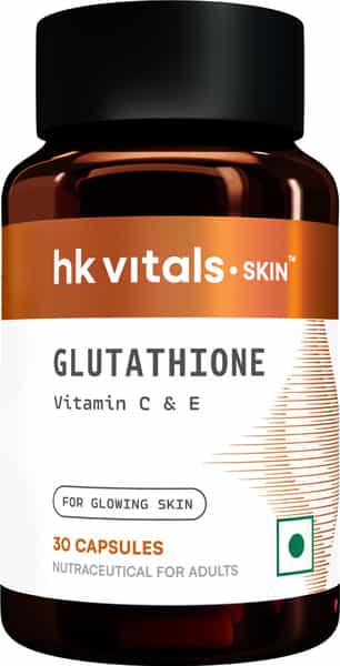 Hk Vitals Glutathione (30 Veg Capsules) | With Vitamin C & E | Biotin | For Skin Glow And Hydration