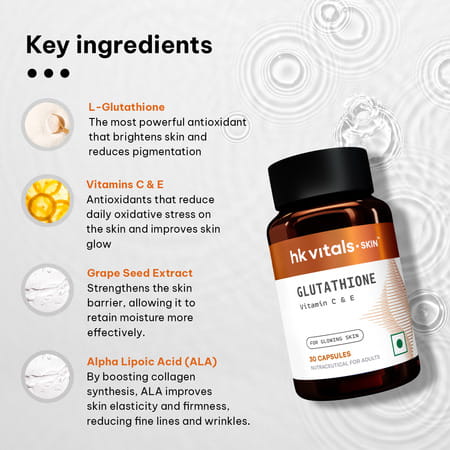 Hk Vitals Glutathione With Vitamin C For Clear Skin (30 No)