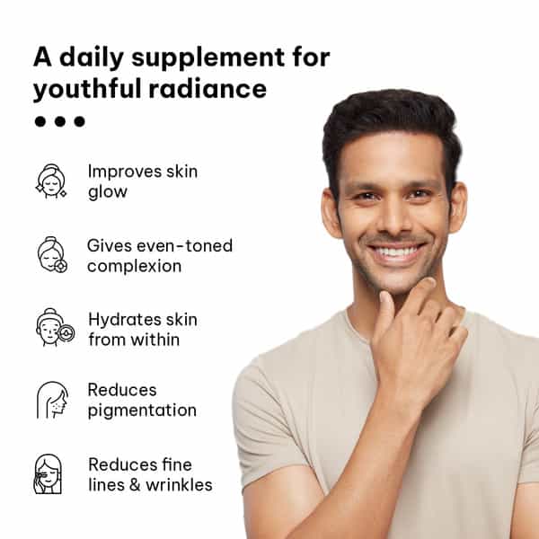 Hk Vitals Glutathione (30 Veg Capsules) | With Vitamin C & E | Biotin | For Skin Glow And Hydration