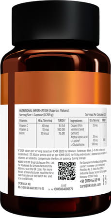 Hk Vitals Glutathione With Vitamin C For Clear Skin (30 No)