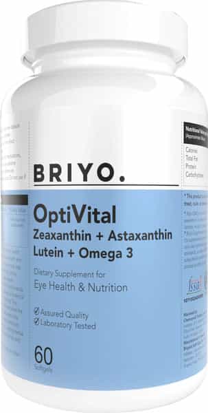 Briyo Optivital - Zeaxanthin + Astaxanthin + Lutein + Omega 3