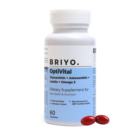 Briyo Optivital - Zeaxanthin + Astaxanthin + Lutein + Omega 3