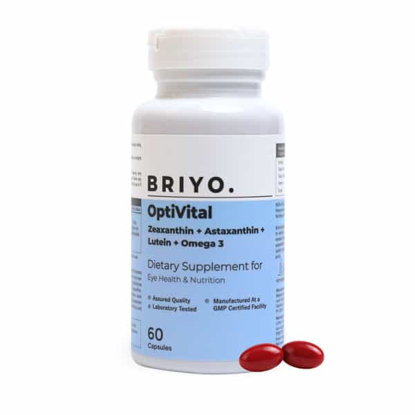 Briyo Optivital - Zeaxanthin + Astaxanthin + Lutein + Omega 3