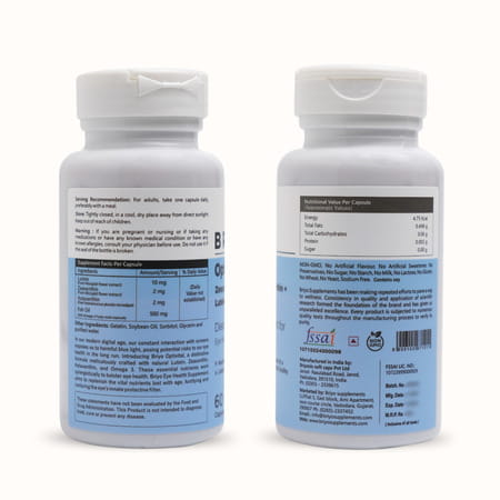 Briyo Optivital - Zeaxanthin + Astaxanthin + Lutein + Omega 3
