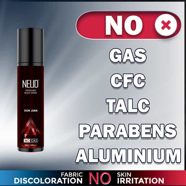 Neud Don Juan Perfumed Body Spray For Men| No Gas Deodorant With Long-Lasting Fragrance| 120Ml