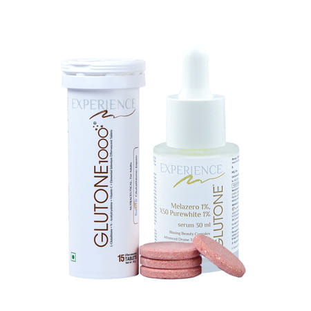 Glutone1000 & Glutone Serum Skin Brightening Combo Setria L-Glutathione & Purewhite