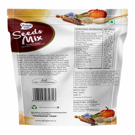 Delight Nuts Seeds Mix Roasted And Salted 200gm