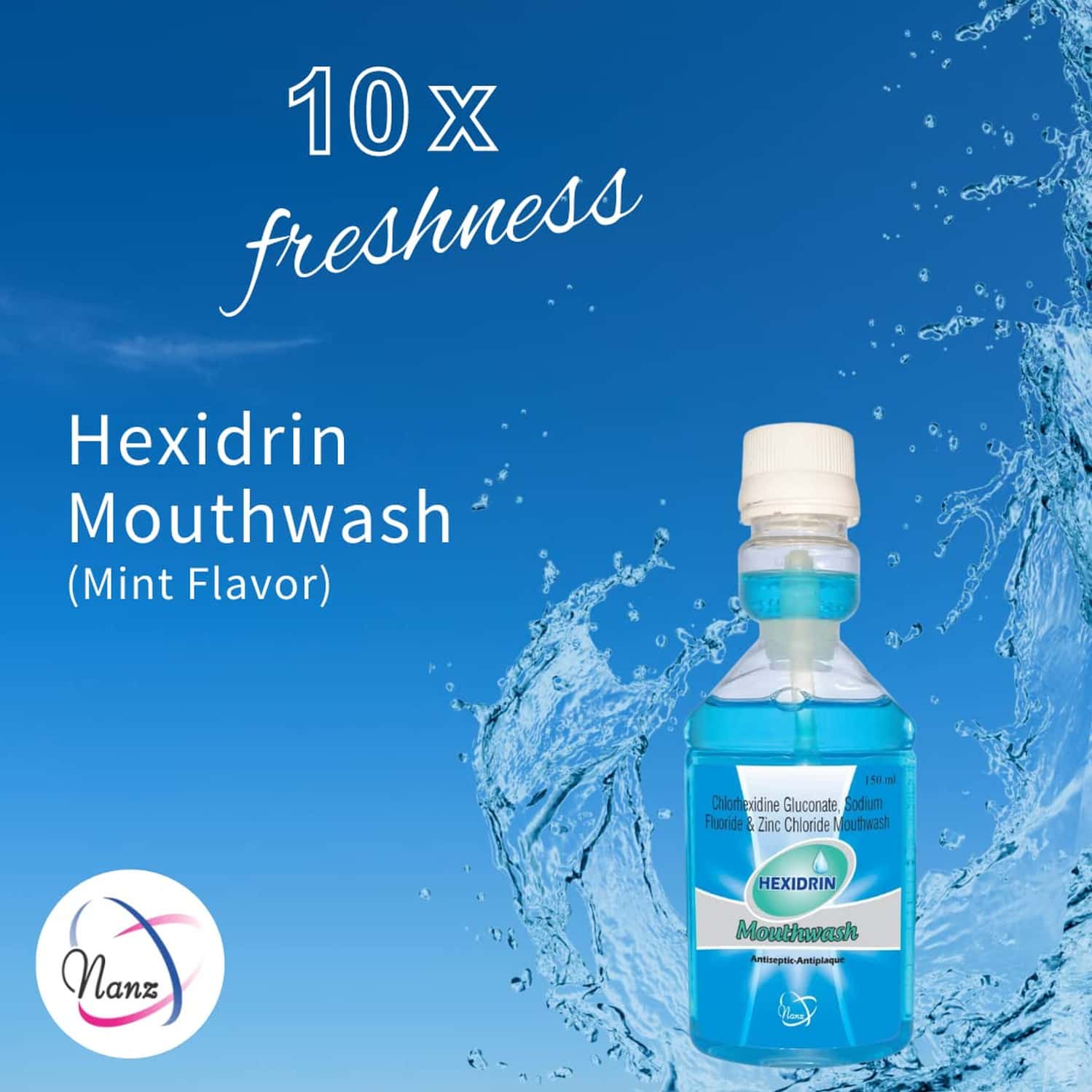 Buy HEXIDRIN COOL MINT ALCOHOL FREE MOUTHWASHREMOVES 99.9 OF GERMS