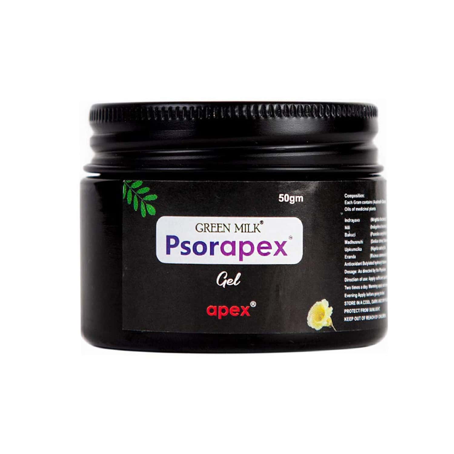 Green Milk Psorapex Gel | Ayurvedic Psoriasis & Eczema Care Gel For Itchy | Dry & Flaky Skin | 50 G