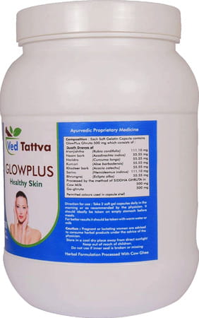 Ved Tattva Glowplus 900 Capsules | Ayurvedic Herbal Formulation For Healthy Skin (Pack Of 2)