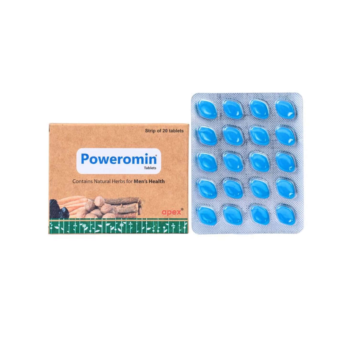 Green Milk Poweromin Tablets | Ayurvedic Men'S Vitality | Energy & Stamina Support | 20 Tablets