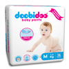 Doobidoo Baby Pants - Medium Size Diapers (16 Count) - With Anti Leak Side Cuffs (7-12 Kgs)