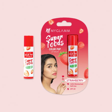 Myglamm Color Pop Lip Balm-Strawberry