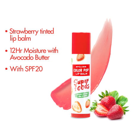 Myglamm Color Pop Lip Balm-Strawberry