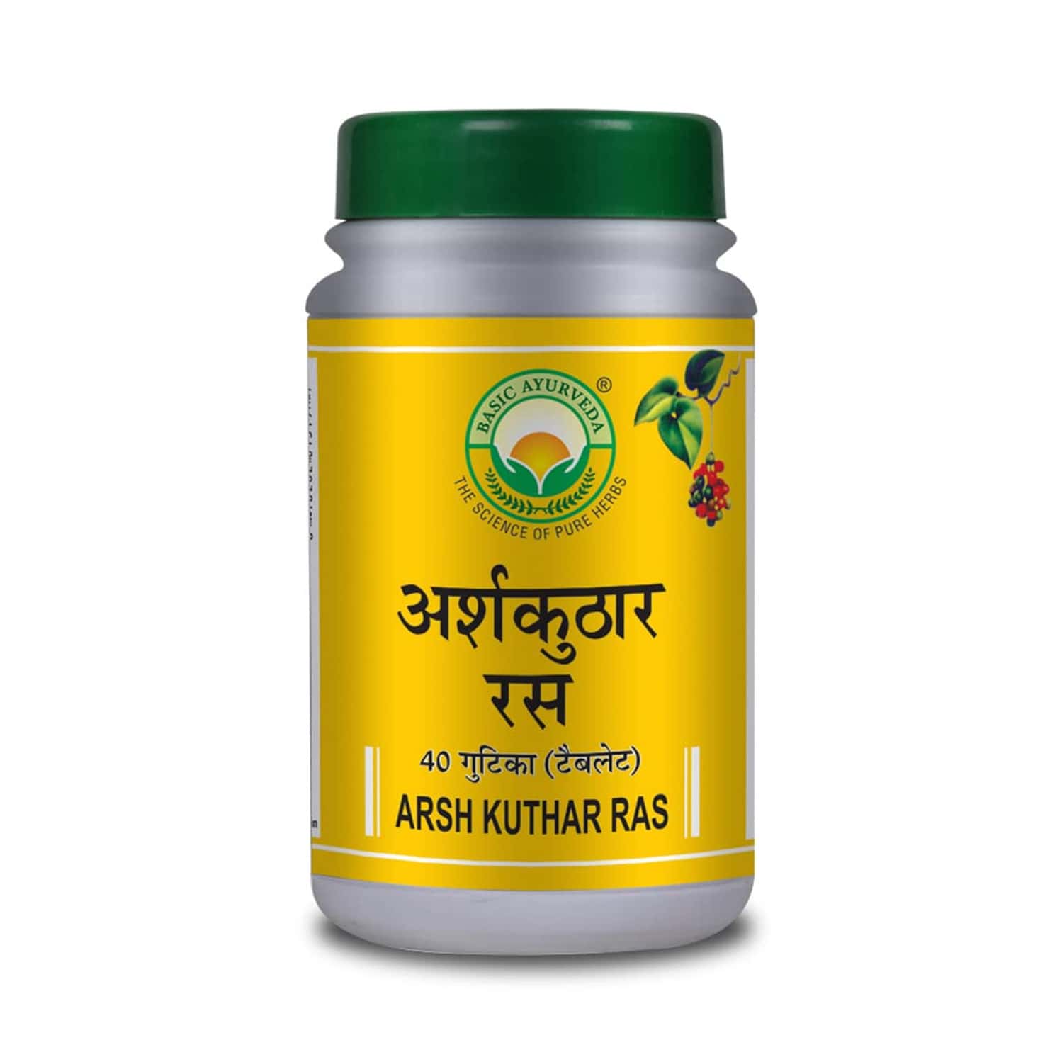 Basic Ayurveda Arsh Kuthar Ras 40 Tablets